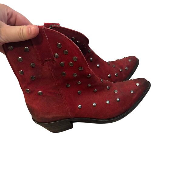 Corral red suede Studded Leather Western Boots - Picture 9 of 14